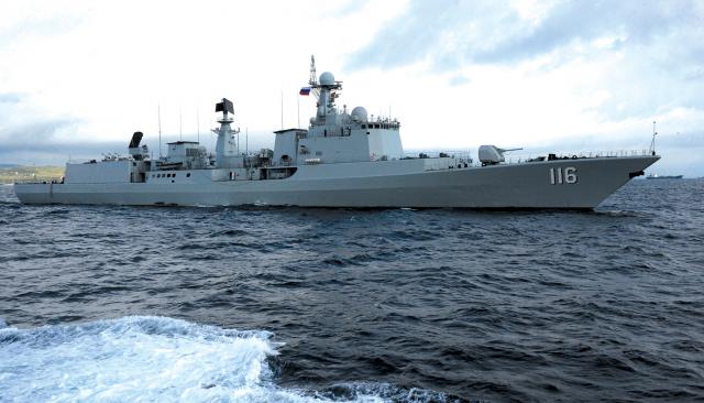 It will do to keep China—and Russia—in mind when making choices about the future of American sea power, especially in light of their recent cooperation. The Chinese destroyer Shijiazhuang is shown here during a Russian military exercise in 2017.