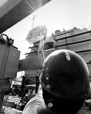 The first of four phased-array radars being installed